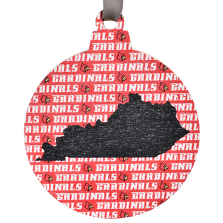 Cards with Black  Kentucky Shape Printed Wooden Ornament