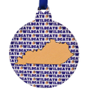 Cats with Gold Kentucky Shape Printed Wooden Ornament-1