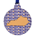 Cats with Gold Kentucky Shape Printed Wooden Ornament