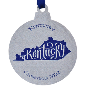 Kentucky Christmas Printed Wooden Ornament