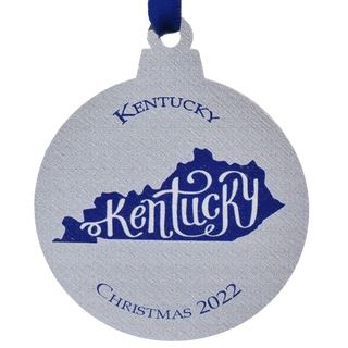 Kentucky Christmas Printed Wooden Ornament