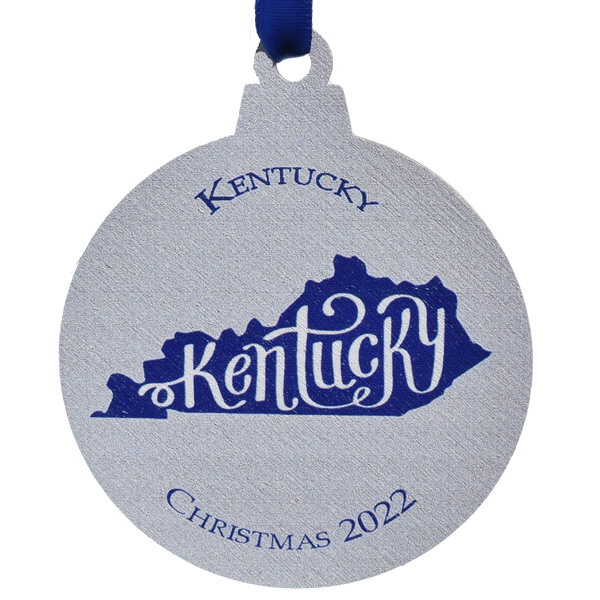 Kentucky Christmas Printed Wooden Ornament