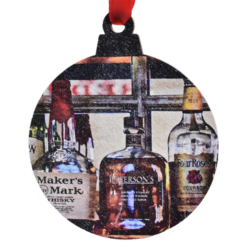 Bottles Makers Printed Wooden Ornament