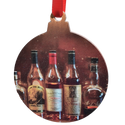 Bottles Pappy Printed Wooden Ornament