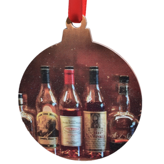 Bottles Pappy Printed Wooden Ornament
