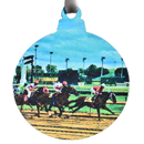 Derby Race Blue Printed Wooden Ornament-1