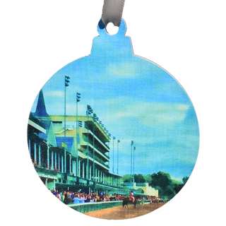 Derby Blue Spire Printed Wooden Ornament