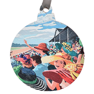 Derby Vintage Ad Hats Printed Wooden Ornament