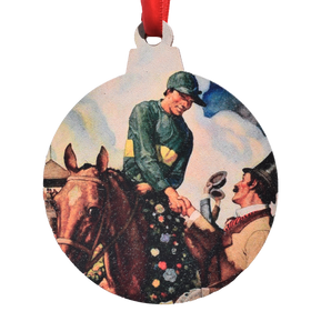 Derby Vintage Ad Winners Printed Wooden Ornament