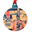 Bourbon Bottles Favorites Deco Printed Wooden Ornament-1