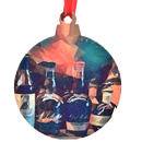 Bourbon Bottles Top Shelf Deco Printed Wooden Ornament-1