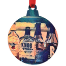 Bourbon Bottles with Knob Deco Printed Wooden Ornament-1