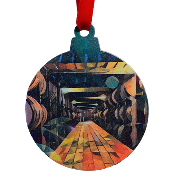 Bourbon Rick House Deco Printed Wooden Ornament
