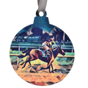 Derby Horse Trot Deco Printed Wooden Ornament