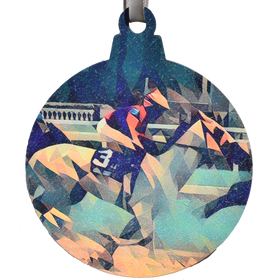Derby Pink Jockey Deco Printed Wooden Ornament