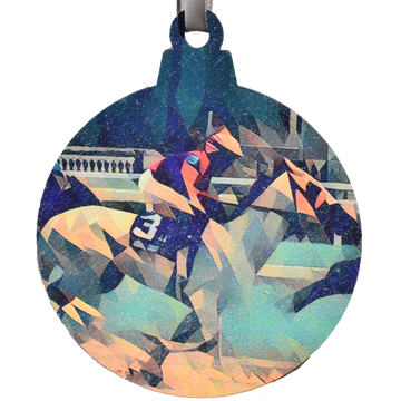 Derby Pink Jockey Deco Printed Wooden Ornament