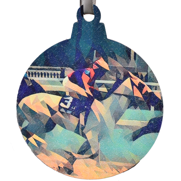 Derby Pink Jockey Deco Printed Wooden Ornament
