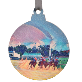 Derby Race Spires Deco Printed Wooden Ornament
