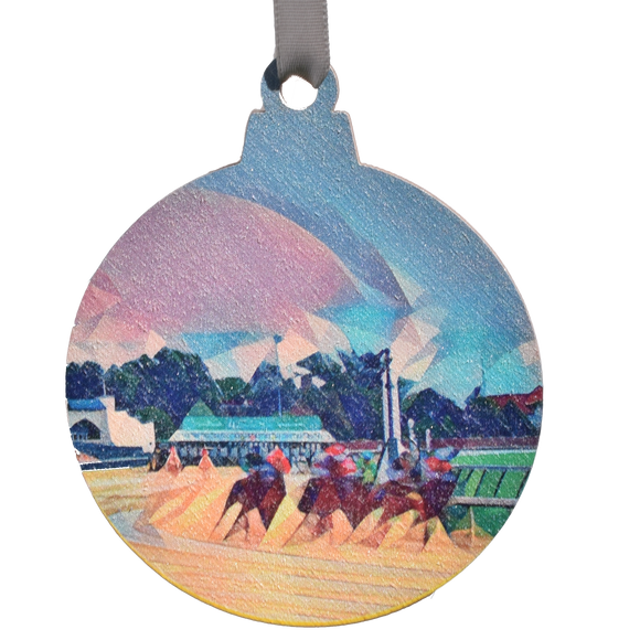 Derby Race Spires Deco Printed Wooden Ornament