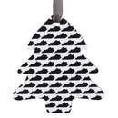 Tree with Black Kentucky Shapes Printed Wooden Ornament-1