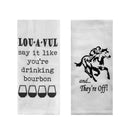 Derby Party Tea Towels Set of 2 - Louavul Say It Like You're Drinking Bourbon & And They're Off-2