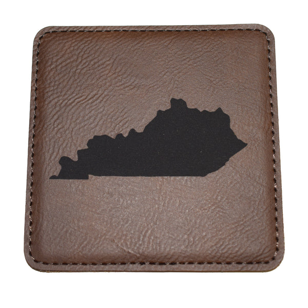 Kentucky Shape Leather Coaster
