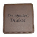 Designated Drinker Leather Coaster-1