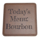 Today's Menu Bourbon Leather Coaster-1