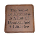 The Secret To Happiness Leather Coaster-1