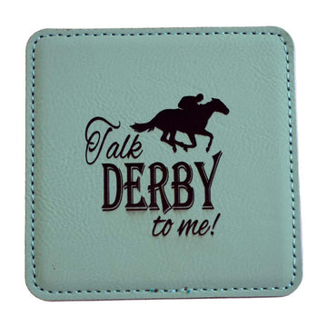 Talk Derby to Me Leather Coaster