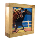 Derby Vintage Horses Racing Light Up Shadowbox-3