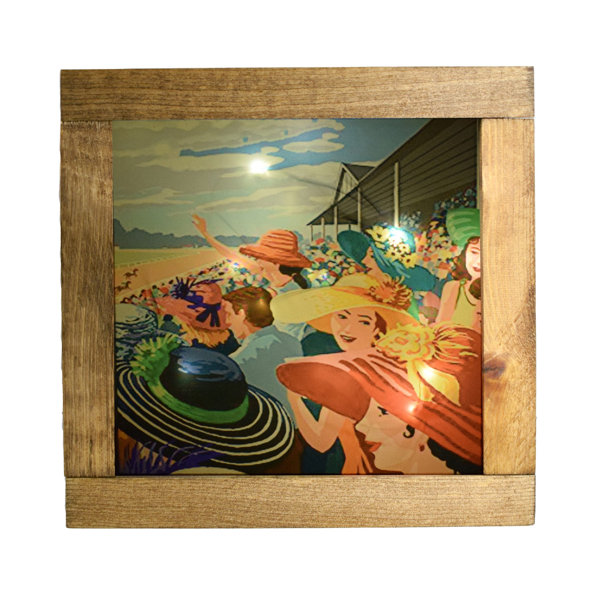 Derby Vintage Hats Light Up Shadowbox
