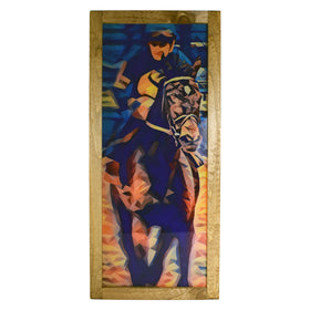 Derby Horse and Jockey Light Up Shadowbox