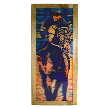Derby Horse and Jockey Light Up Shadowbox