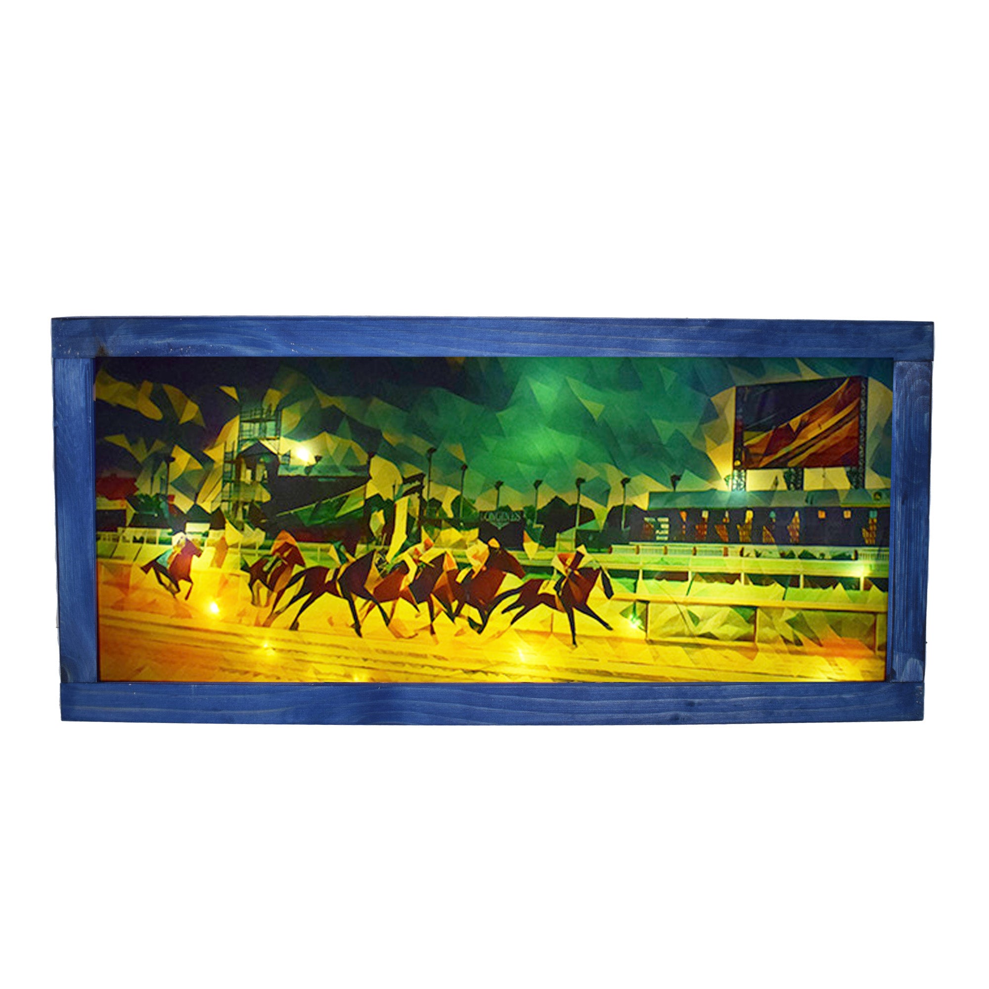 Derby Vintage Race Light Up Shadowbox