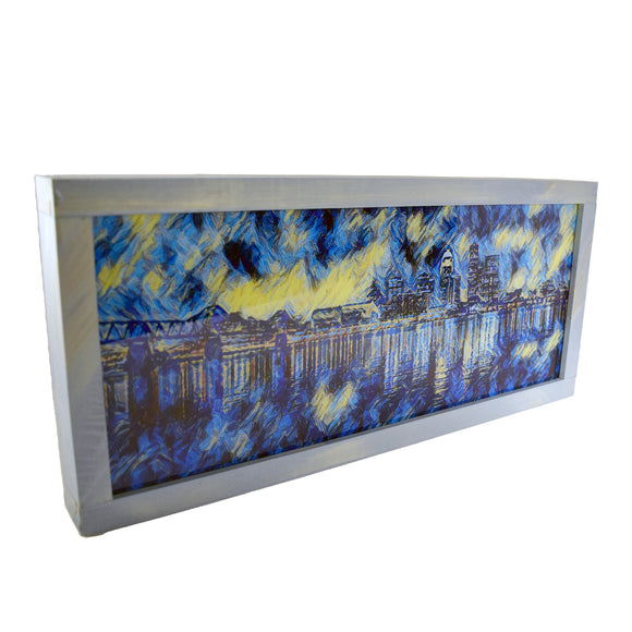Louisville Night Skyline Light Up Shadowbox