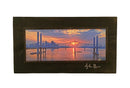 Louisville Abraham Lincoln Bridge Blue Wooden Art-2
