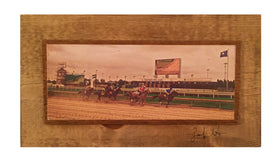 Clouds at Churchill Downs Wooden Art