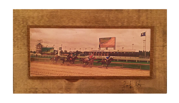 Clouds at Churchill Downs Wooden Art