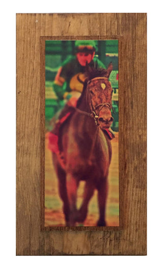 Derby Horse and Jockey Wooden Art