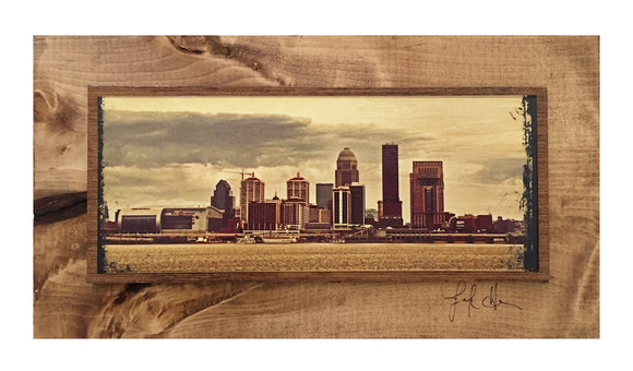 Vintage Louisville Skyline Wooden Art