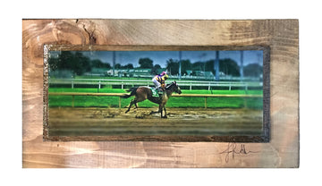 Derby Horse Green #5 Wooden Art