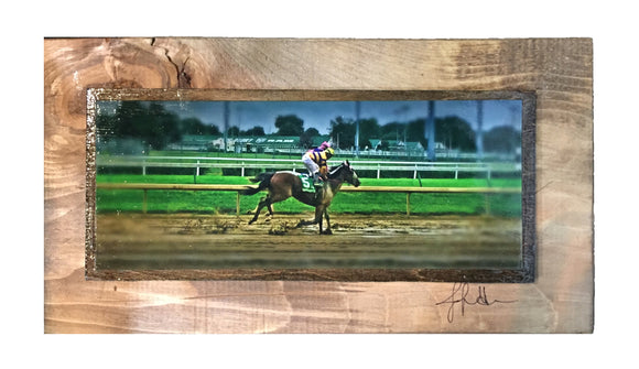 Derby Horse Green #5 Wooden Art