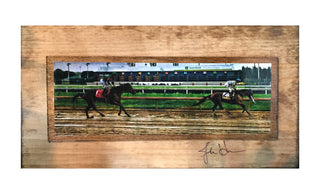 Derby Horses Slowing Down Wooden Art