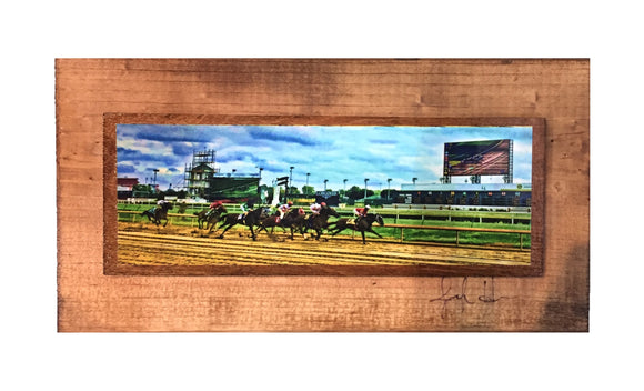 And They're Off Derby Wooden Art