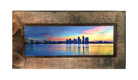 Louisville Skyline at Sunset Wooden Art
