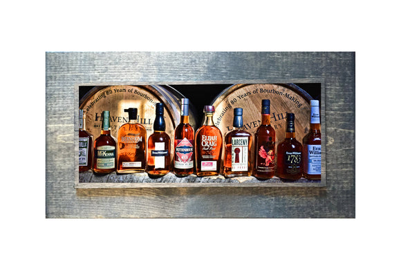 Bourbon Bottles Celebrating Heaven Hill Rick House Wooden Art