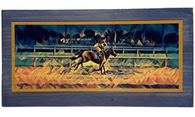 Derby Green Horse Deco Wooden Art