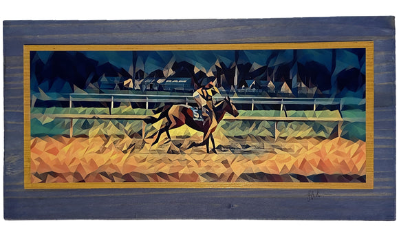 Derby Green Horse Deco Wooden Art