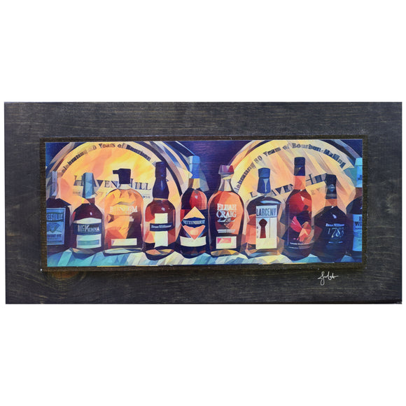 Bourbon Bottles Rick House Deco Wooden Art